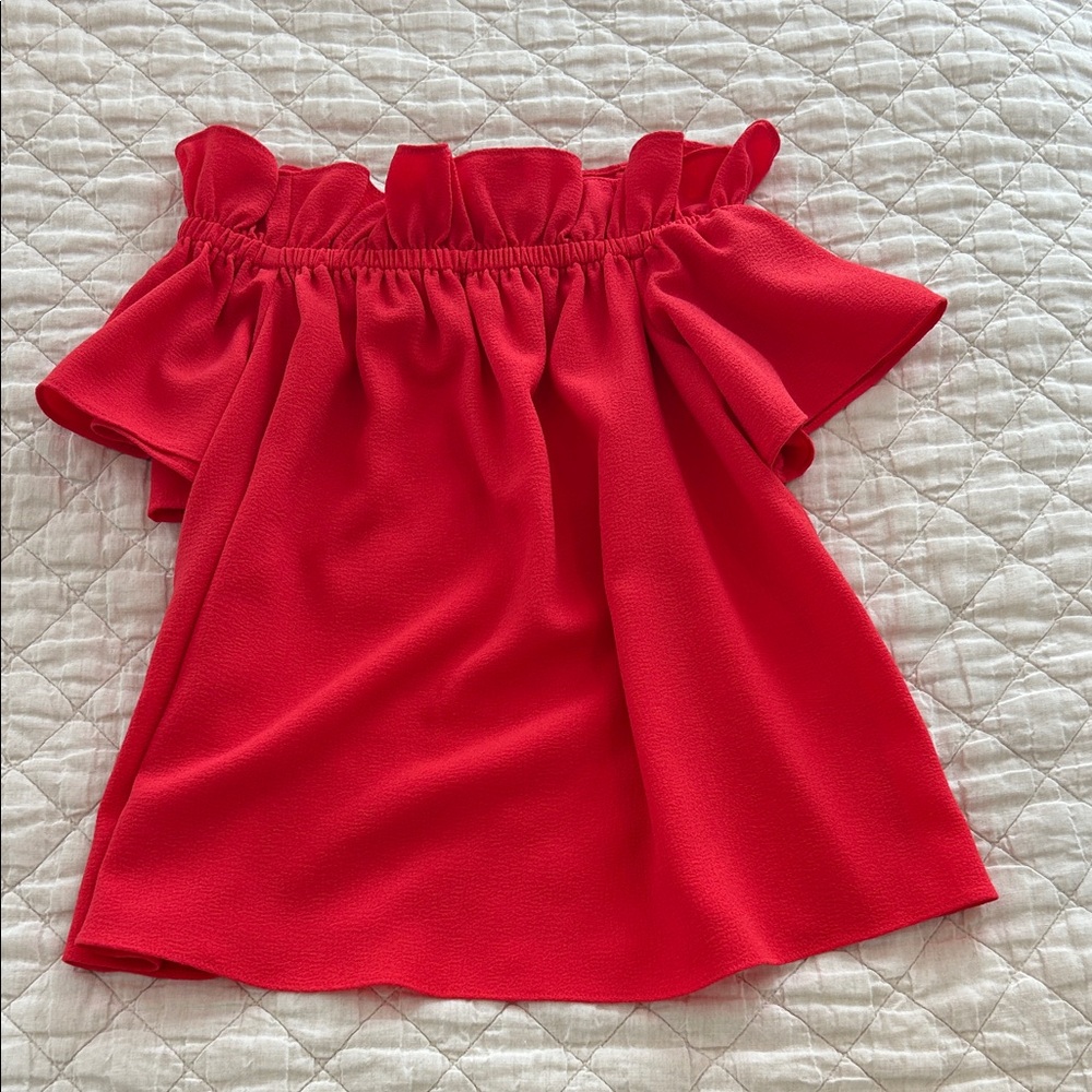 RACHEL Rachel Roy Vibrant Red Top